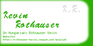 kevin rothauser business card